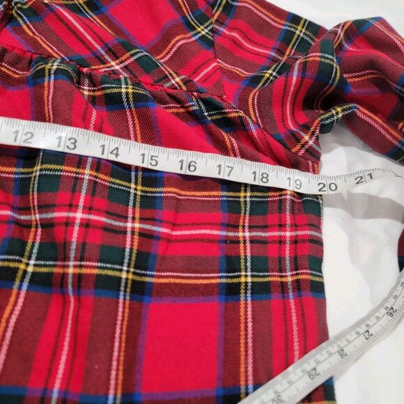 Lands' End Red Plaid Kids Pajama Nightgown - Picture 5 of 6